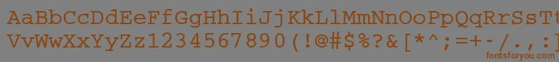 CouriermcyBold Font – Brown Fonts on Gray Background