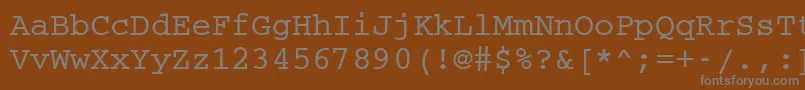 CouriermcyBoldフォントについての詳細 フォントCouriermcyBold – 茶色の背景に灰色の文字