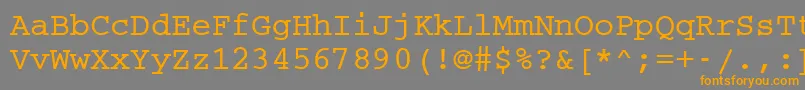 CouriermcyBold Font – Orange Fonts on Gray Background