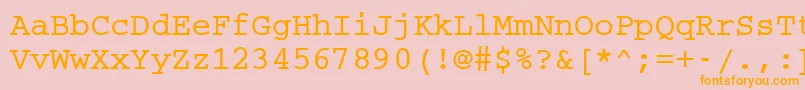 CouriermcyBold Font – Orange Fonts on Pink Background