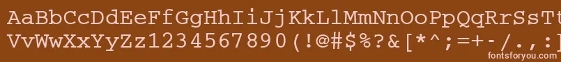 Шрифт CouriermcyBold – розовые шрифты на коричневом фоне