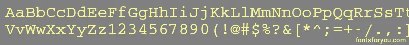 More about CouriermcyBold Font CouriermcyBold Font – Yellow Fonts on Gray Background