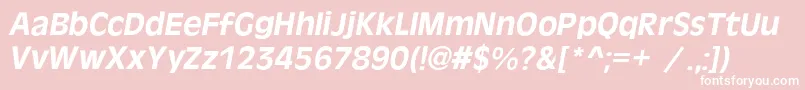 OlivercBolditalic Font – White Fonts on Pink Background