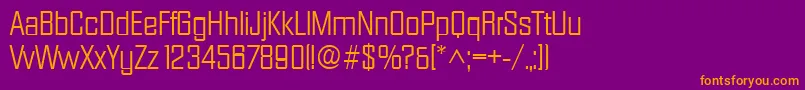 DiamanteRegular-Schriftart – Orangefarbene Schriften auf violettem Hintergrund