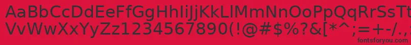 DejavuSans Font – Black Fonts on Red Background