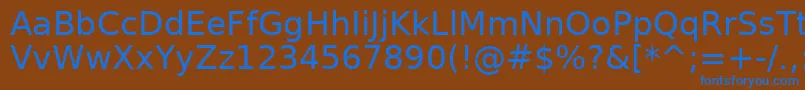 フォントDejavuSans – 茶色の背景に青い文字