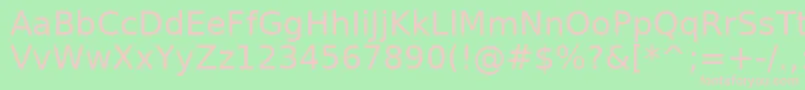 DejavuSans Font – Pink Fonts on Green Background