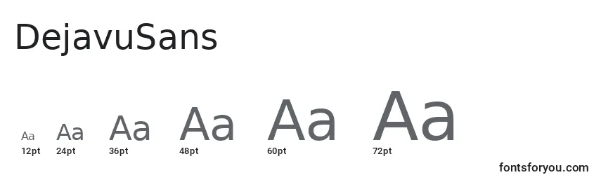 Размеры шрифта DejavuSans
