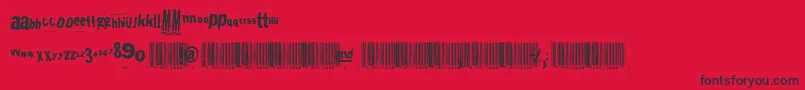 Heliosphan Font – Black Fonts on Red Background