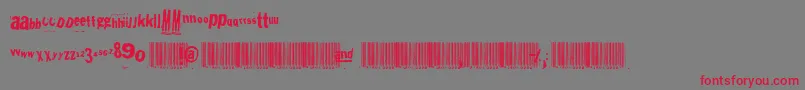 Heliosphan Font – Red Fonts on Gray Background