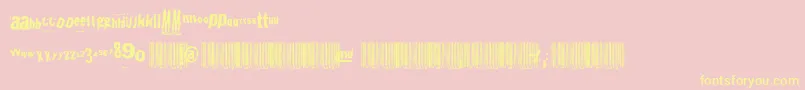 Heliosphan Font – Yellow Fonts on Pink Background