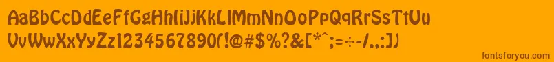 Шрифт Hover – коричневые шрифты на оранжевом фоне