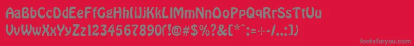 Hover Font – Gray Fonts on Red Background