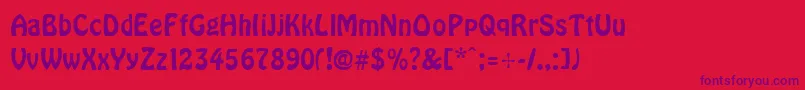 Hover Font – Purple Fonts on Red Background