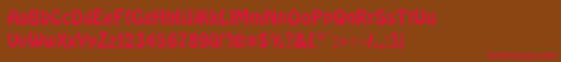 Hover Font – Red Fonts on Brown Background
