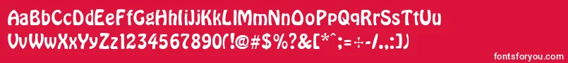 Hover Font – White Fonts on Red Background