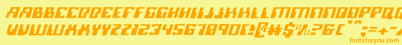 Micronianlighti Font – Orange Fonts on Yellow Background