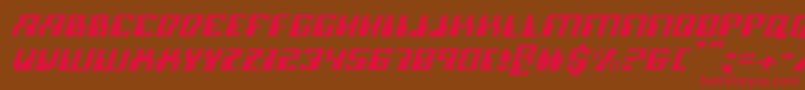 Micronianlighti Font – Red Fonts on Brown Background