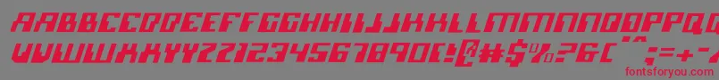 Micronianlighti Font – Red Fonts on Gray Background