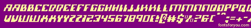 Micronianlighti Font – Yellow Fonts on Purple Background
