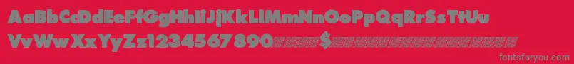 Trainstation Font – Gray Fonts on Red Background