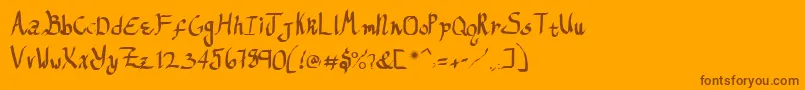 Fonte ReGifter – fontes marrons em um fundo laranja