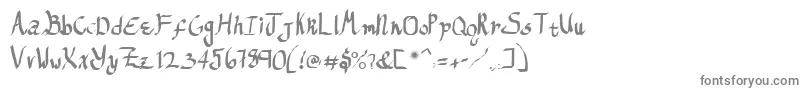 ReGifter-fontti – harmaat kirjasimet valkoisella taustalla