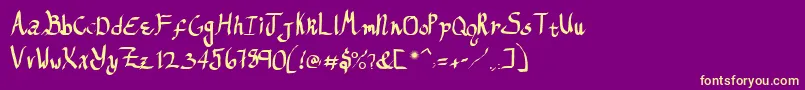 ReGifter Font – Yellow Fonts on Purple Background