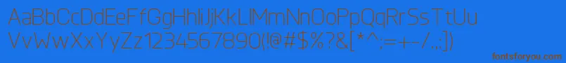 KnulLight Font – Brown Fonts on Blue Background