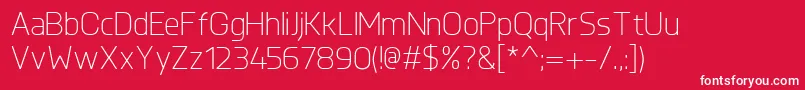 KnulLight Font – White Fonts on Red Background