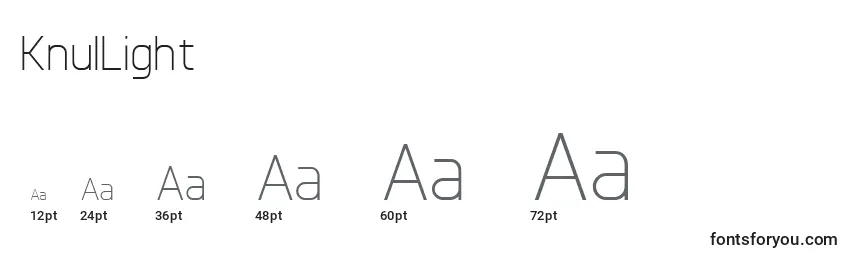 KnulLight Font Sizes