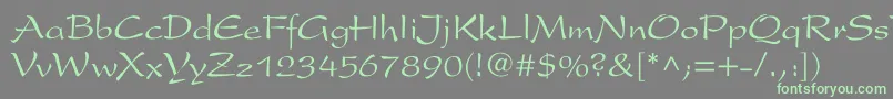 ArxCyr Font – Green Fonts on Gray Background