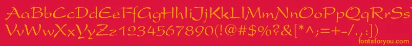 ArxCyr Font – Orange Fonts on Red Background