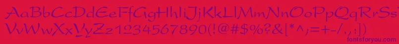 ArxCyr Font – Purple Fonts on Red Background