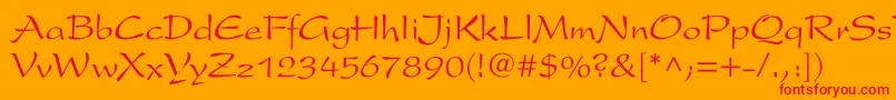 ArxCyr Font – Red Fonts on Orange Background