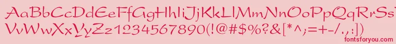 ArxCyr Font – Red Fonts on Pink Background