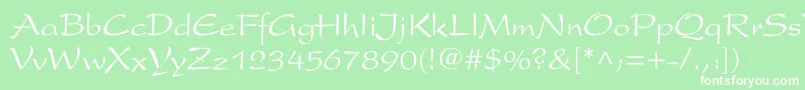 ArxCyr Font – White Fonts on Green Background
