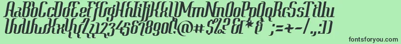ContextClipped Font – Black Fonts on Green Background