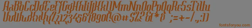 ContextClipped-Schriftart – Braune Schriften auf grauem Hintergrund