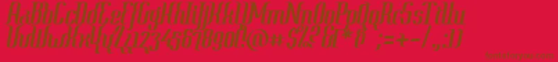 ContextClipped Font – Brown Fonts on Red Background