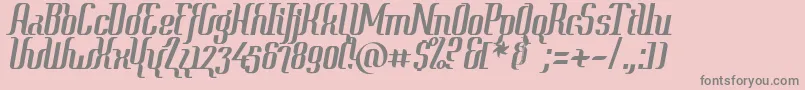 ContextClipped Font – Gray Fonts on Pink Background