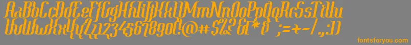 ContextClipped Font – Orange Fonts on Gray Background