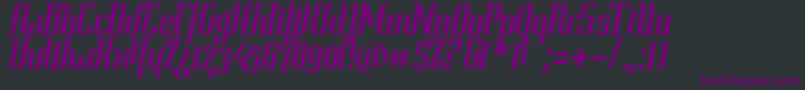 Шрифт ContextClipped – фиолетовые шрифты на чёрном фоне