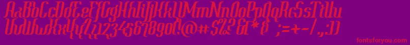 ContextClipped Font – Red Fonts on Purple Background