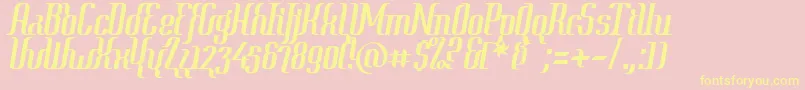ContextClipped Font – Yellow Fonts on Pink Background