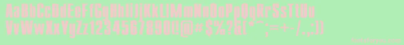 Compact0 Font – Pink Fonts on Green Background