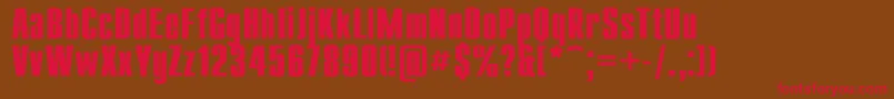 Шрифт Compact0 – красные шрифты на коричневом фоне