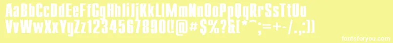 En savoir plus sur la police Compact0 Police Compact0 – polices blanches sur fond jaune