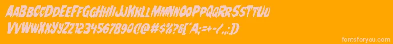 Nightchildecondital Font – Pink Fonts on Orange Background