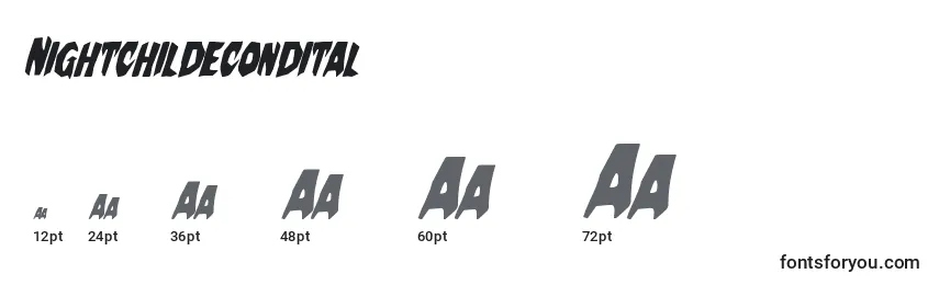 Nightchildecondital Font Sizes